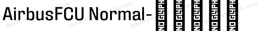 AirbusFCU Normal字体转换